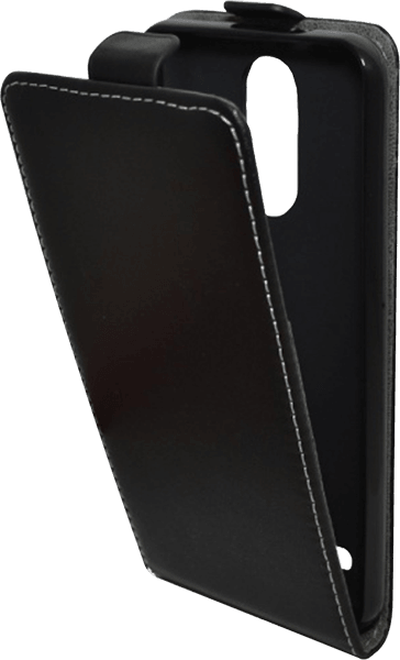 LG K8 2017 lenyíló flipes bőrtok fekete