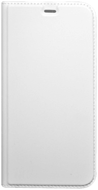 Apple iPhone X oldalra nyíló flipes bőrtok asztali tartó funkciós fehér