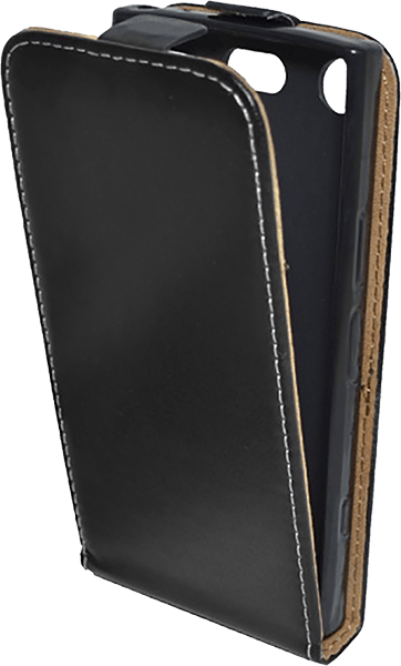 Sony Xperia XZ1 Compact (G8441) lenyíló flipes bőrtok fekete
