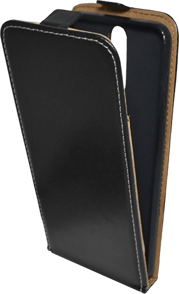 Huawei Mate 10 Lite lenyíló flipes bőrtok fekete