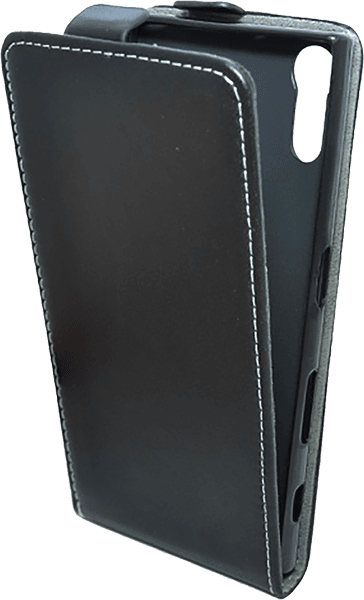 Sony Xperia XZ (F8331) lenyíló flipes bőrtok fekete