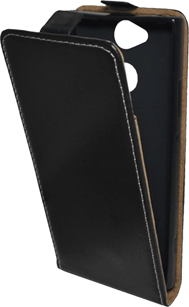 Sony Xperia XA2 lenyíló flipes bőrtok fekete