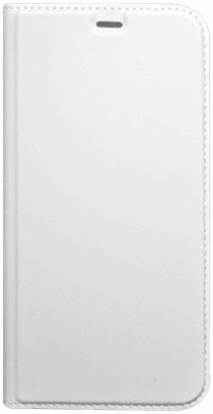 Apple iPhone XS oldalra nyíló flipes bőrtok asztali tartó funkciós fehér