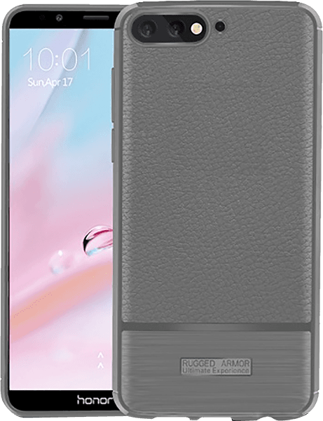 Huawei Y6 2018 szilikon tok szálcsiszolt mintás szürke