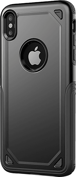 Apple iPhone XS Max ütésálló tok logó kihagyós fekete