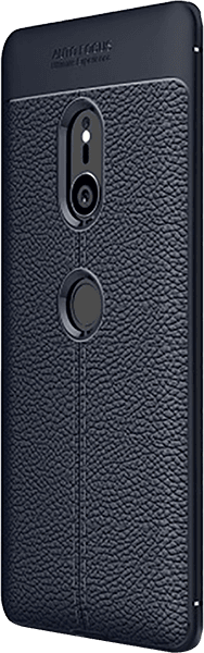 Sony Xperia XZ3 ütésálló tok varrás mintás sötétkék