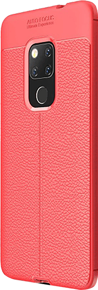 Huawei Mate 20 szilikon tok varrás mintás piros