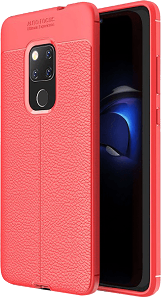 Huawei Mate 20 szilikon tok varrás mintás piros