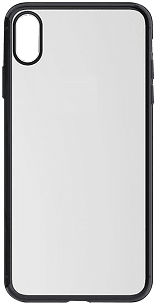 Apple iPhone XS Max szilikon tok gyári JOYROOM fémhatású keret fekete