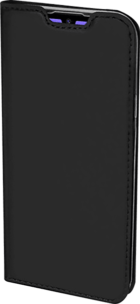 LG Q60 oldalra nyíló flipes bőrtok gyári DUX DUCIS bankkártya tartó fekete