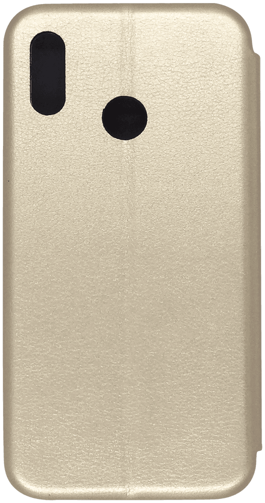Huawei P20 Lite oldalra nyíló mágneses flipes bőrtok prémium minőség arany