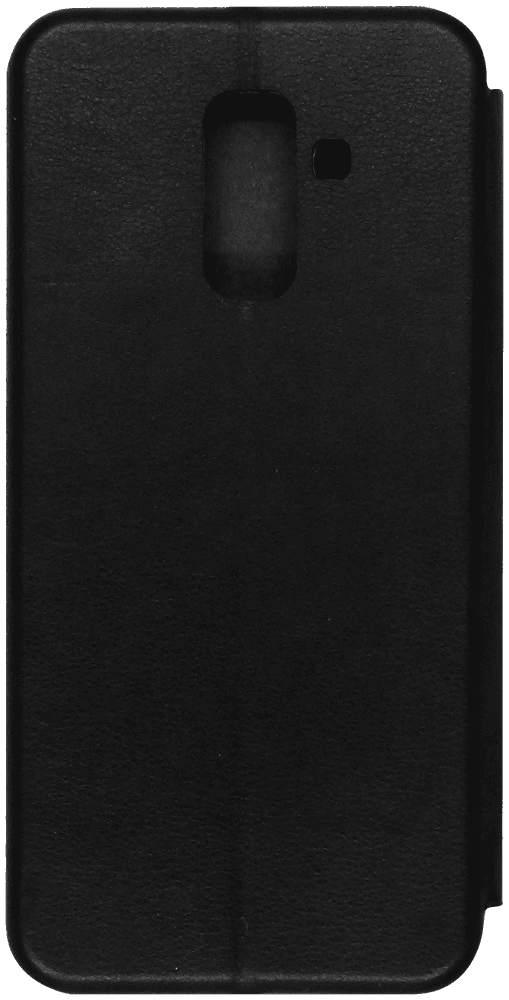 Samsung Galaxy A6 Plus 2018 (A605) oldalra nyíló mágneses flipes bőrtok prémium minőség fekete