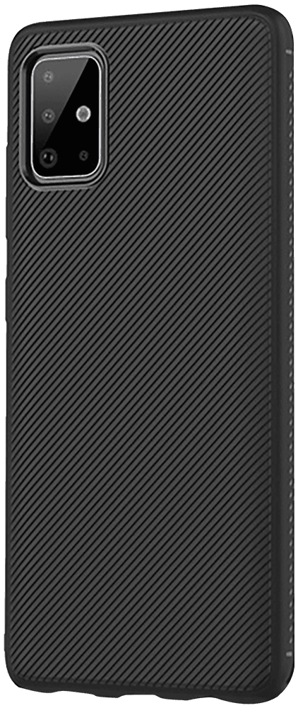 Samsung Galaxy A71 (SM-A715F) szilikon tok csíkos fekete