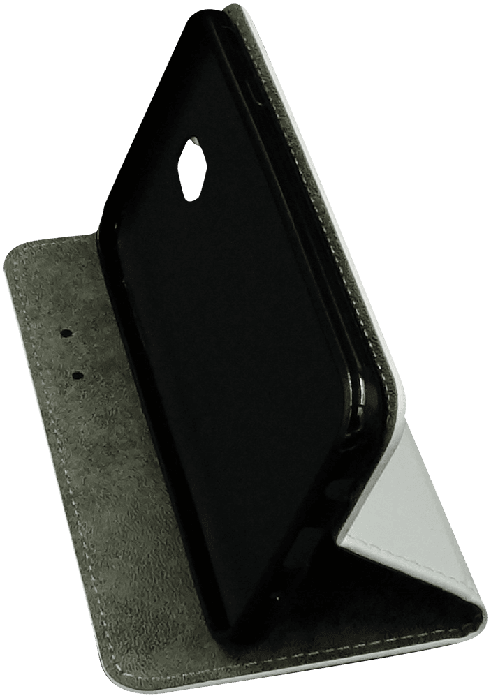 Samsung Galaxy J7 2017 (J730) oldalra nyíló flipes bőrtok asztali tartó funkciós fehér