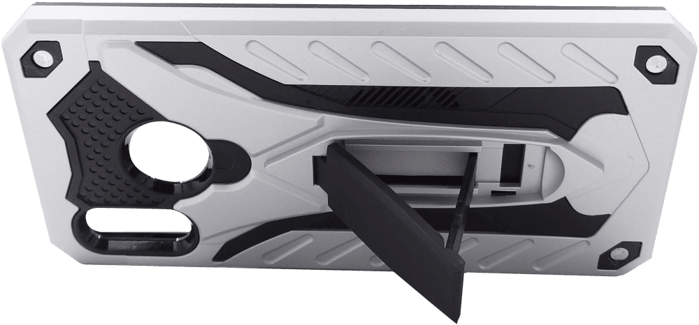 Samsung Galaxy A30 (SM-A305) ütésálló tok kitámasztó ezüst