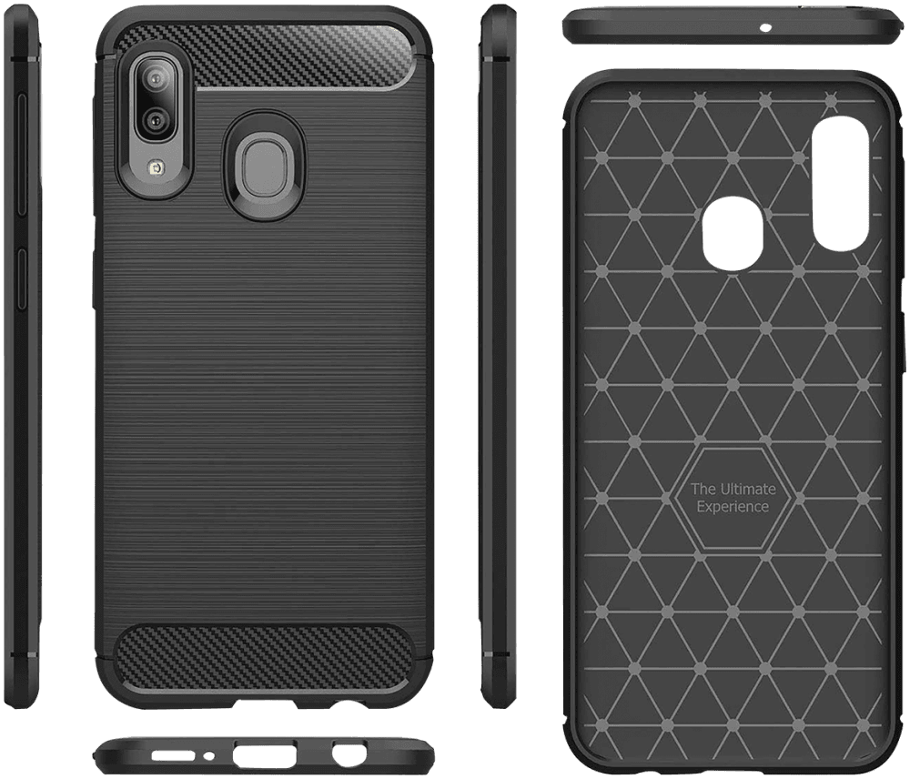 Apple iPhone XS Max ütésálló szilikon tok szálcsiszolt-karbon minta légpárnás sarok sötétkék