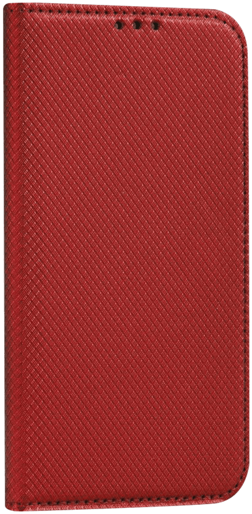 Huawei Y6 II Compact oldalra nyíló flipes bőrtok rombusz mintás piros
