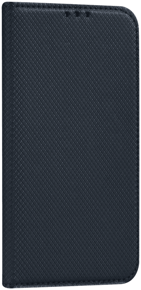 LG Q60 oldalra nyíló flipes bőrtok rombusz mintás fekete