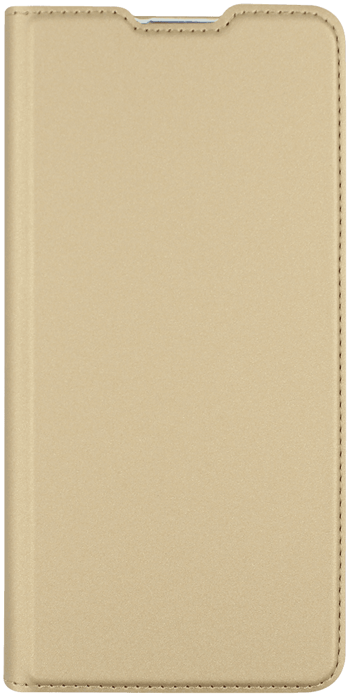 Samsung Galaxy A21 (SM-A210F) oldalra nyíló flipes bőrtok gyári DUX DUCIS bankkártya tartó arany