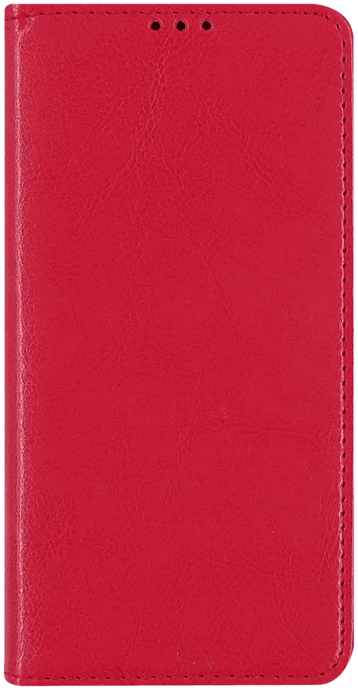 Samsung Galaxy A10e (SM-A102) oldalra nyíló flipes bőrtok valódi bőr piros