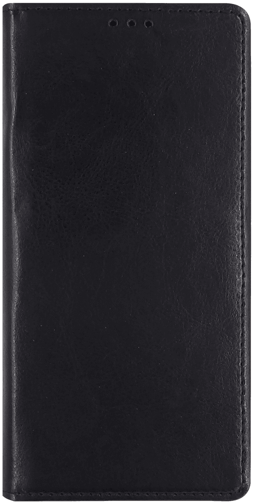 Samsung Galaxy A90 5G (SM-A908F) oldalra nyíló flipes bőrtok valódi bőr fekete