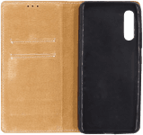 Samsung Galaxy A90 5G (SM-A908F) oldalra nyíló flipes bőrtok valódi bőr fekete