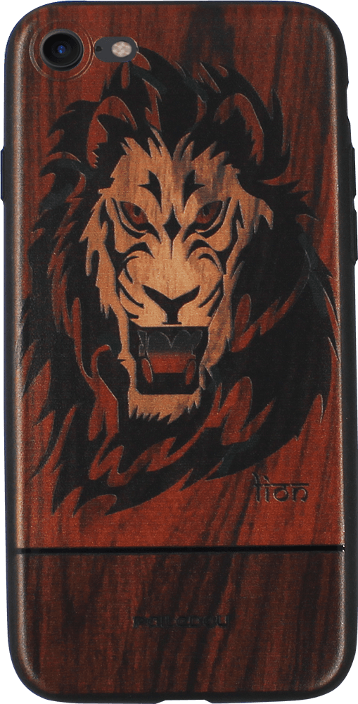 Apple iPhone 7 kemény hátlap fa mintás oroszlánnal