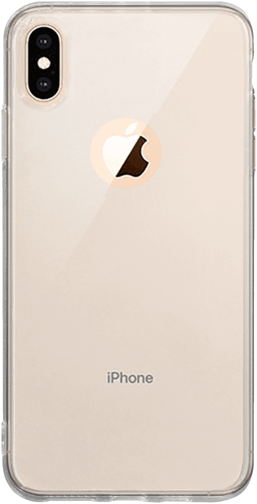 Apple iPhone XS Max szilikon tok közepesen ütésálló logó kihagyós átlátszó