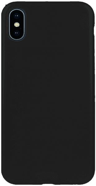 Apple iPhone X szilikon tok matt fekete