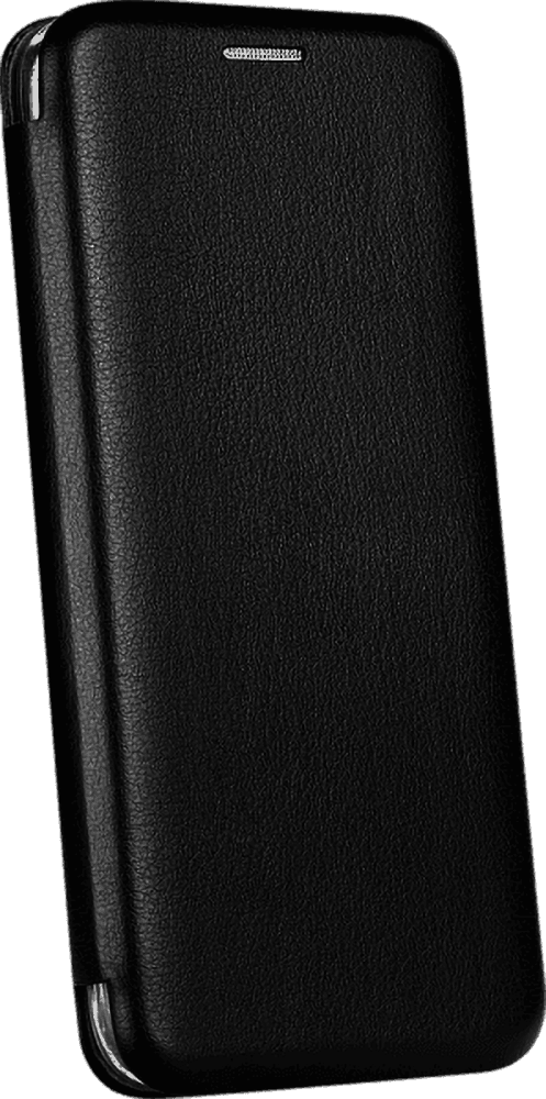 Huawei Y6P oldalra nyíló mágneses flipes bőrtok prémium minőség fekete