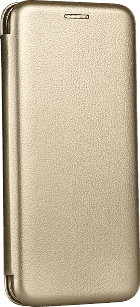 Huawei Y5P oldalra nyíló mágneses flipes bőrtok prémium minőség arany