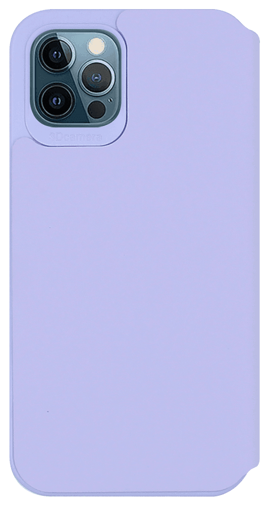 Apple iPhone 12 Pro oldalra nyíló flipes bőrtok lila