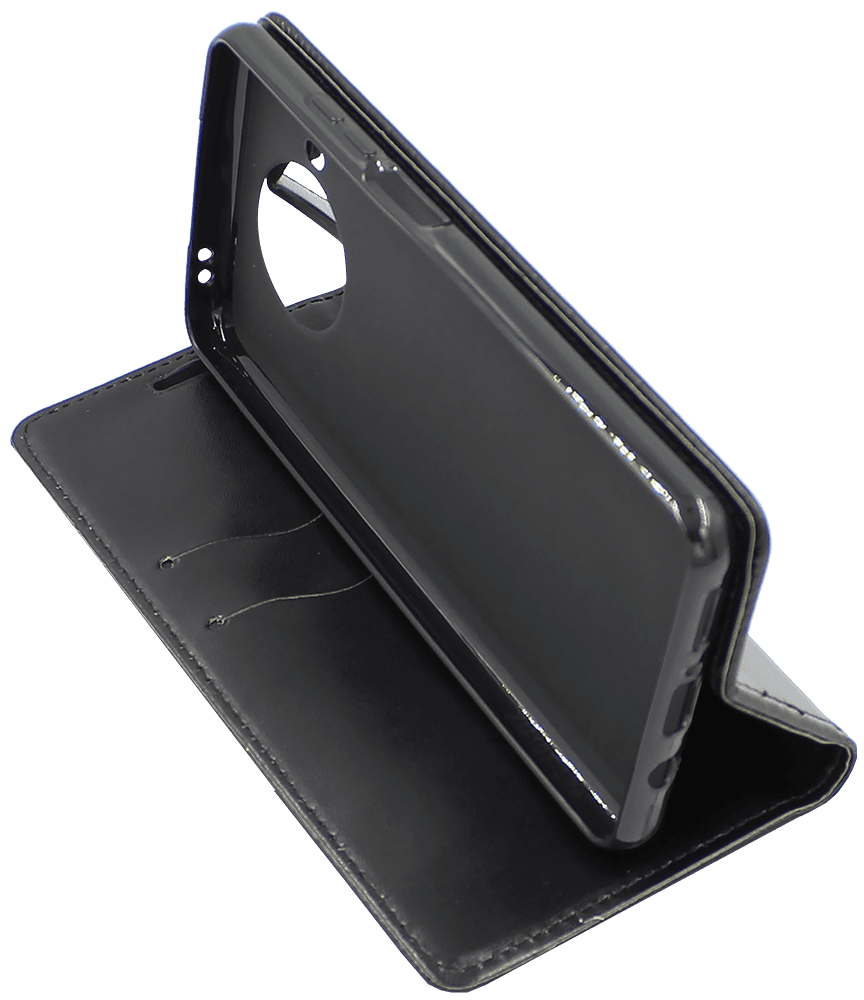Xiaomi Mi 10T Lite 5G oldalra nyíló flipes bőrtok asztali tartó funkciós fekete