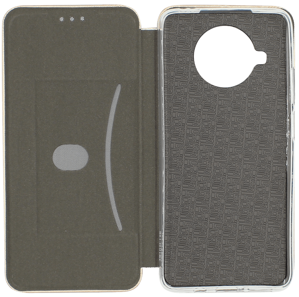 Xiaomi Mi 10T Lite 5G oldalra nyíló mágneses flipes bőrtok prémium minőség arany