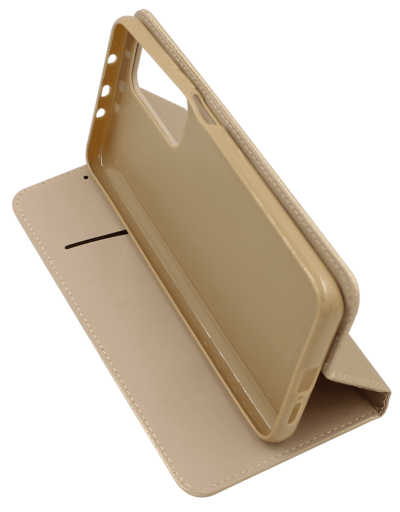 Xiaomi Mi 10T Pro oldalra nyíló flipes bőrtok rombusz mintás arany