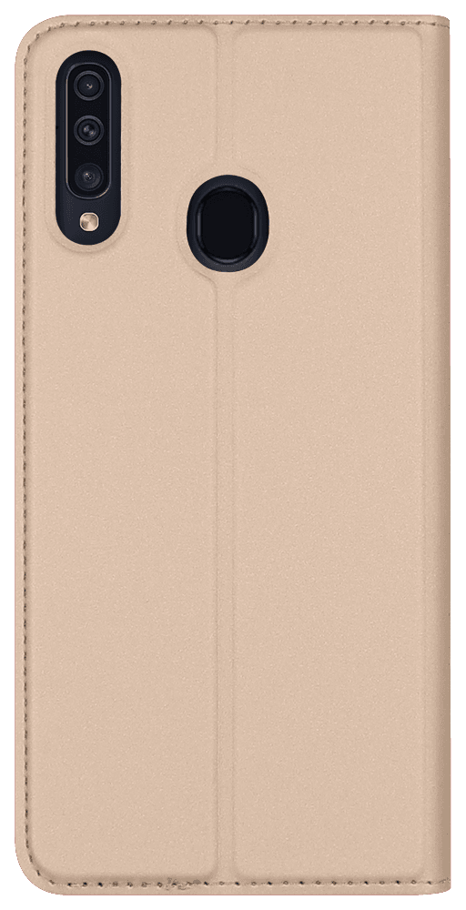 Samsung Galaxy A20s (SM-A207F) oldalra nyíló flipes bőrtok bankkártya tartó rozéarany