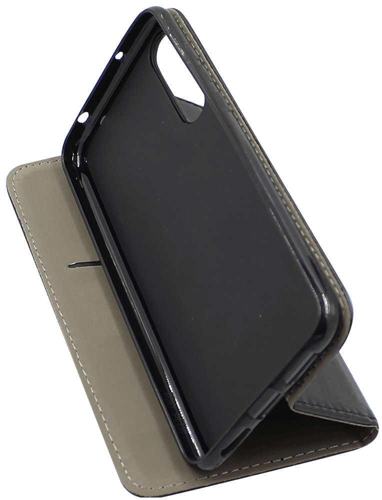 Huawei P20 Pro oldalra nyíló flipes bőrtok asztali tartó funkciós fekete