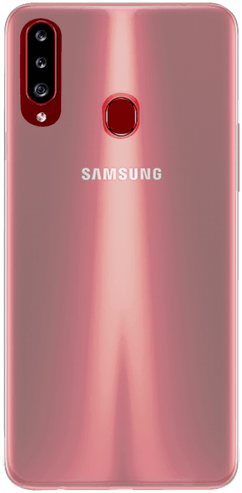Samsung Galaxy A20s (SM-A207F) kemény hátlap szilikon keret átlátszó
