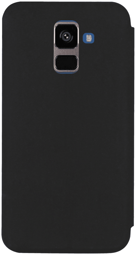 Samsung Galaxy A6 Plus 2018 Dual (A605) oldalra nyíló mágneses flipes bőrtok prémium minőség fekete