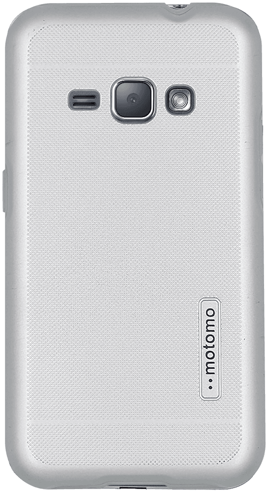 Samsung Galaxy J1 2016 (J120) kemény hátlap érdes felületű ezüst