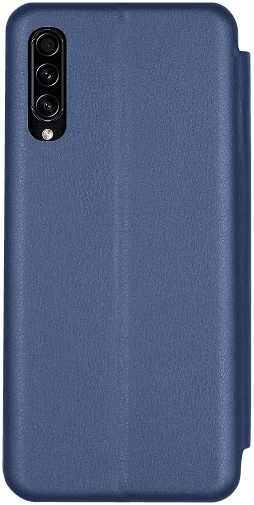 Samsung Galaxy A50s (SM-A507F) oldalra nyíló mágneses flipes bőrtok prémium minőség sötétkék