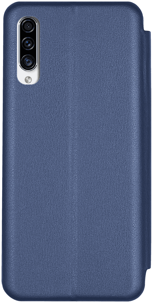 Samsung Galaxy A30s (SM-A307F) oldalra nyíló mágneses flipes bőrtok prémium minőség sötétkék
