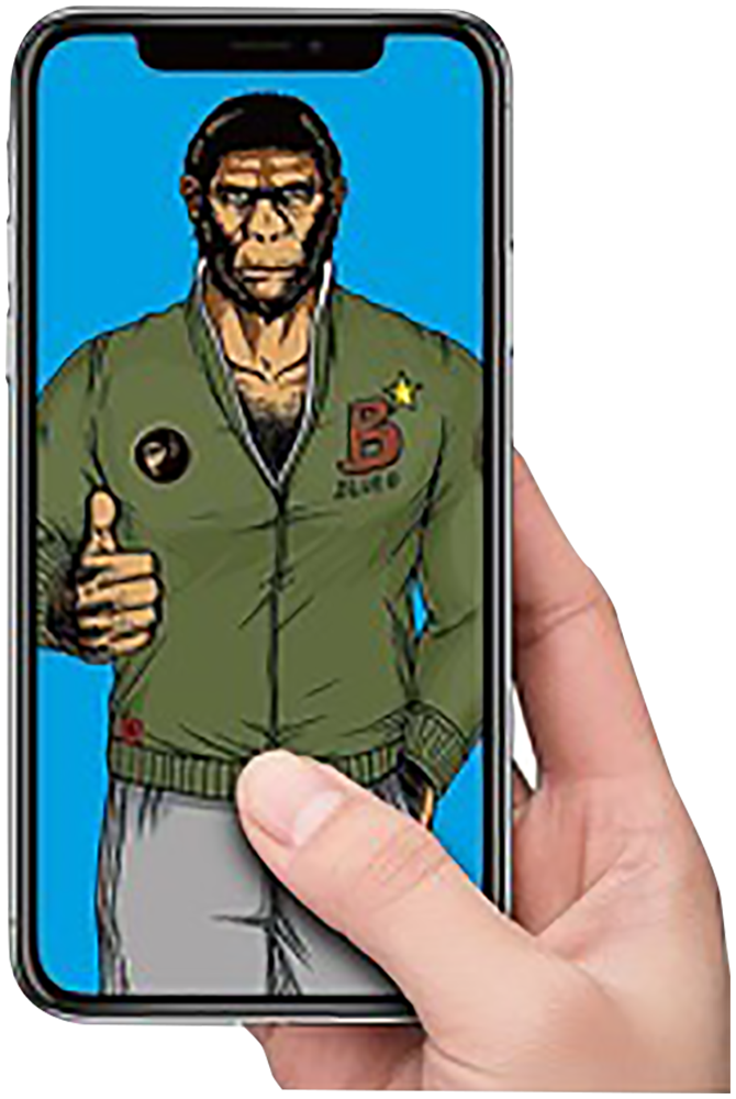 Apple iPhone 8 Plus edzett üvegfólia Mr Monkey átlátszó fekete
