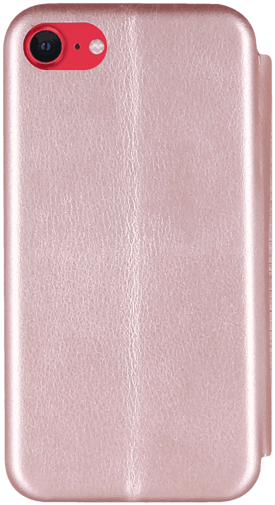 Apple iPhone 8 oldalra nyíló mágneses flipes bőrtok prémium minőség rozéarany