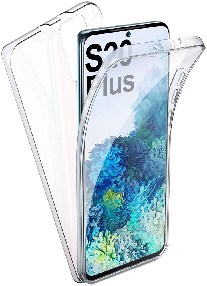 Samsung Galaxy S20 Plus (SM-G985F) kemény hátlap szilikon előlap 360 ° védelem átlátszó