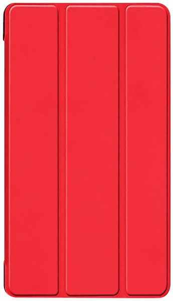Samsung Galaxy Tab A 8.0 2019 WIFI oldalra nyíló flipes bőrtok TRIFOLD asztali tartó funkció piros