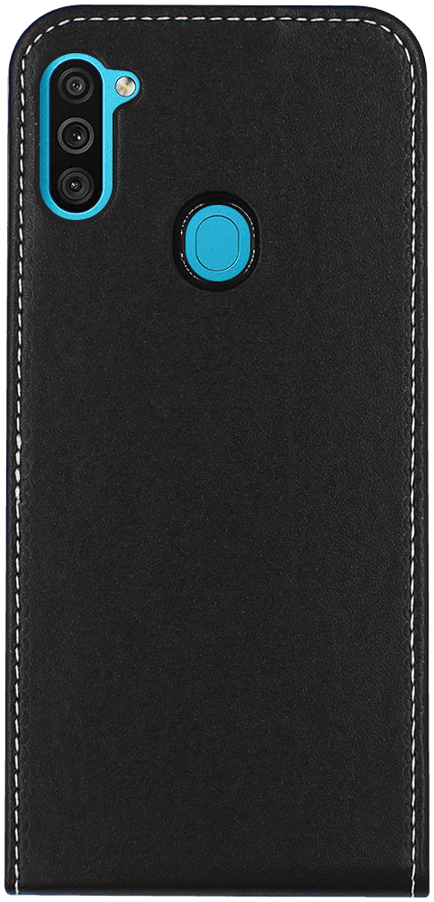 Samsung Galaxy M11 (SM-M115F) lenyíló flipes bőrtok fekete