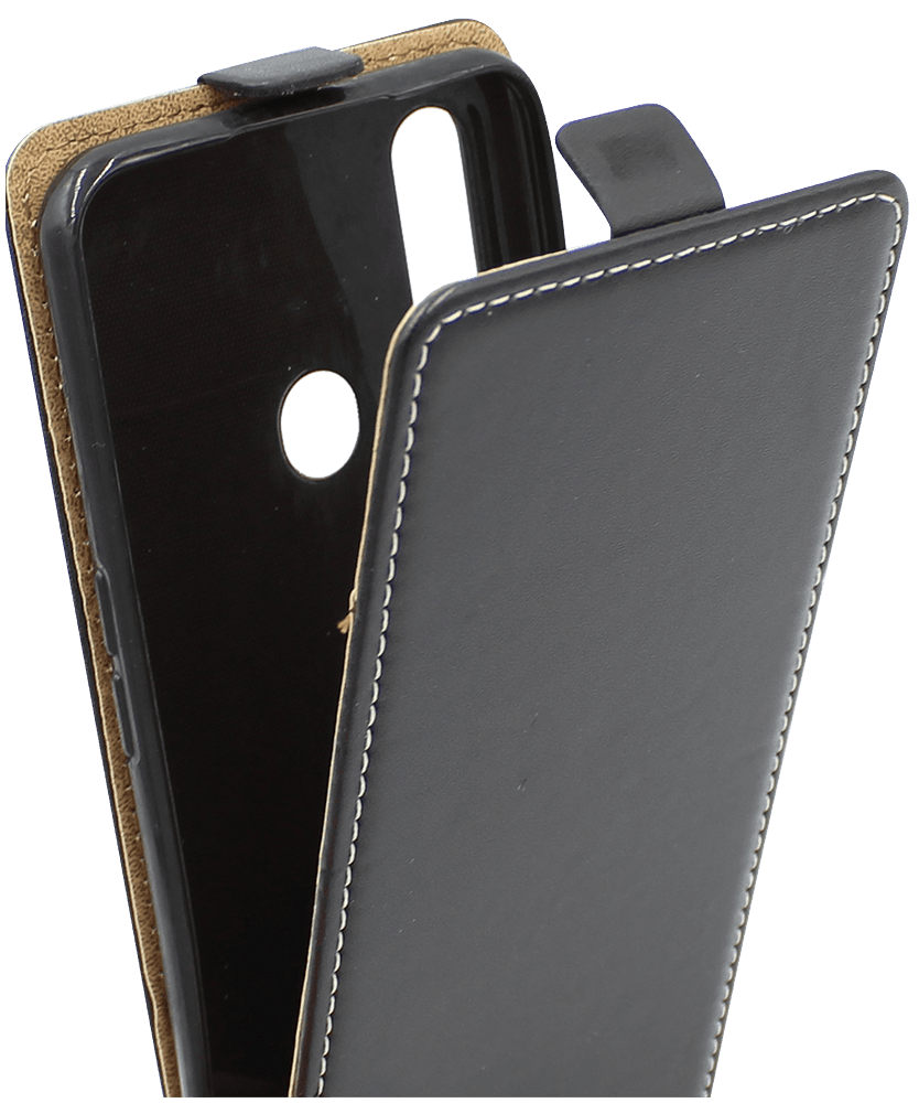 Oppo A31 lenyíló flipes bőrtok fekete