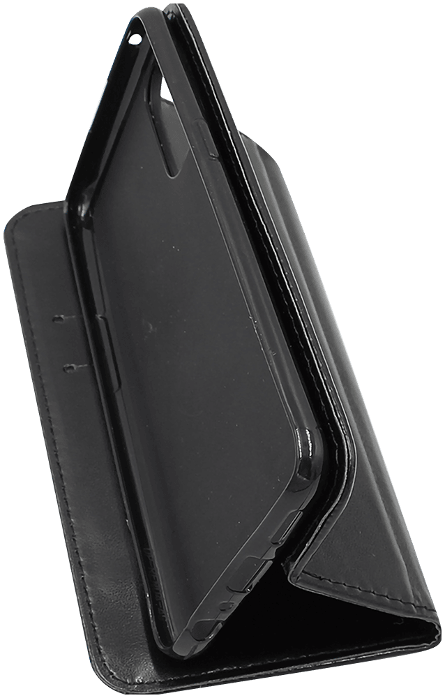 Oppo Reno4 oldalra nyíló flipes bőrtok asztali tartó funkciós fekete