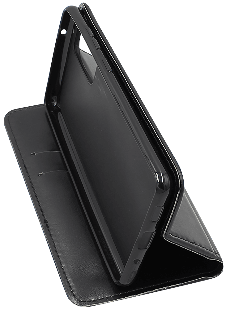 Samsung Galaxy S20 FE 5G oldalra nyíló flipes bőrtok asztali tartó funkciós fekete